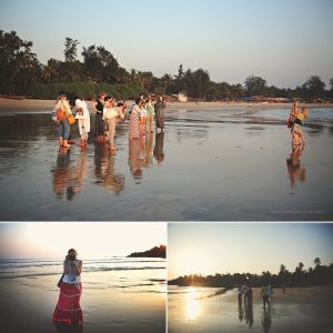 Retreat attendees at the beach - The Wondering Light, Goa, India